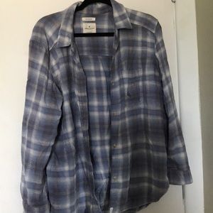 Oversized destroyed flannel